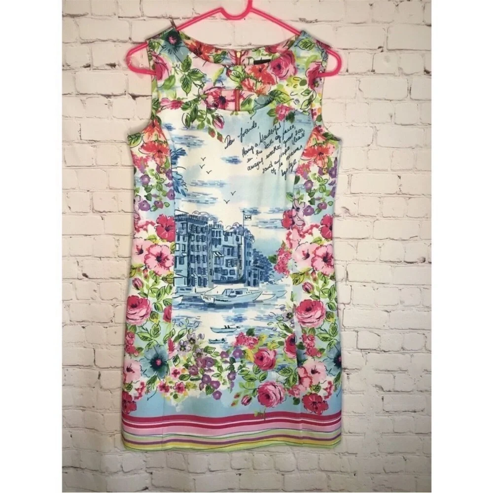 Gabby Skye Women's Shift Dress Floral Venice - Picture 2 of 10